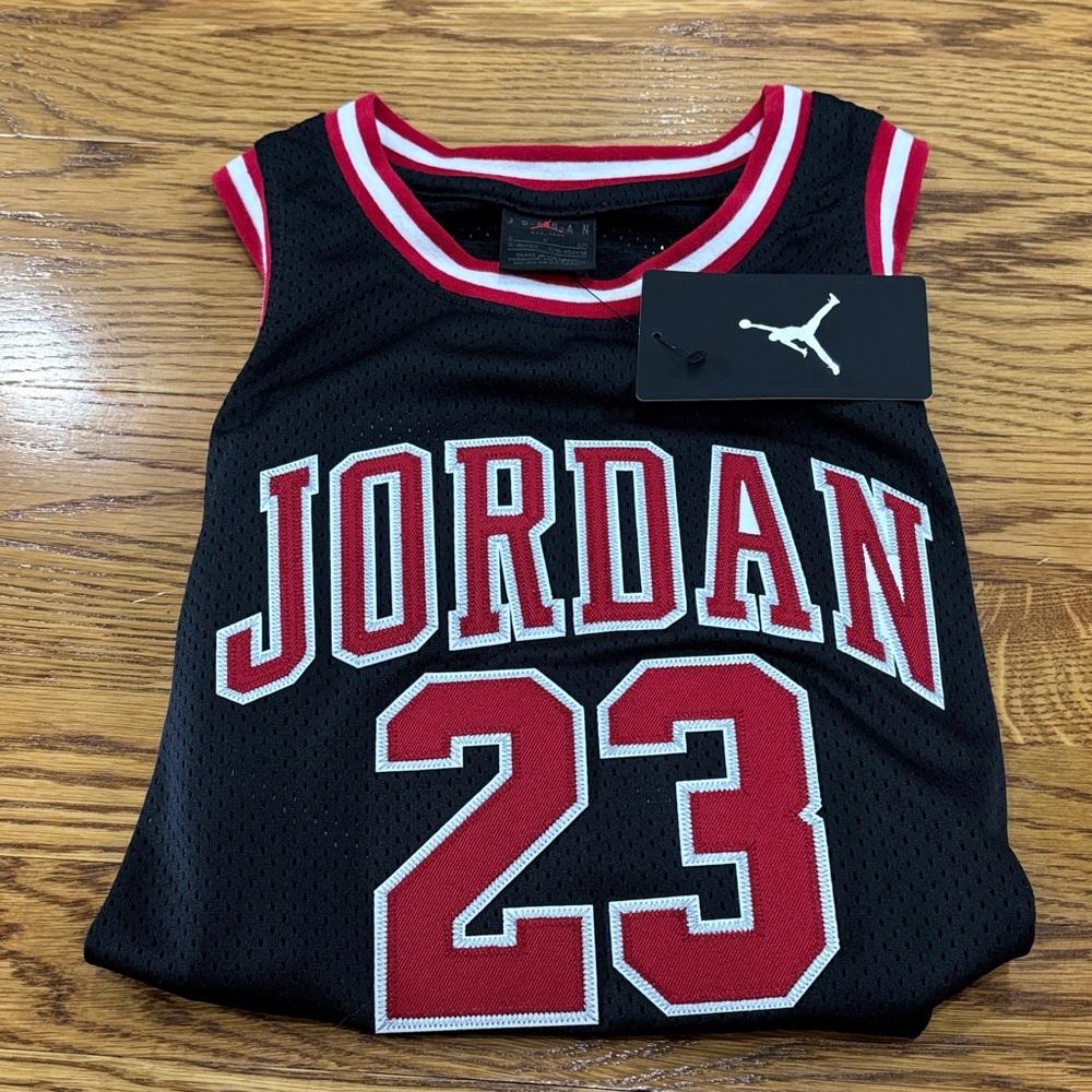 Jordan Kids Black and Red Jersey
